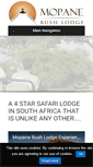 Mobile Screenshot of mopanebushlodge.co.za